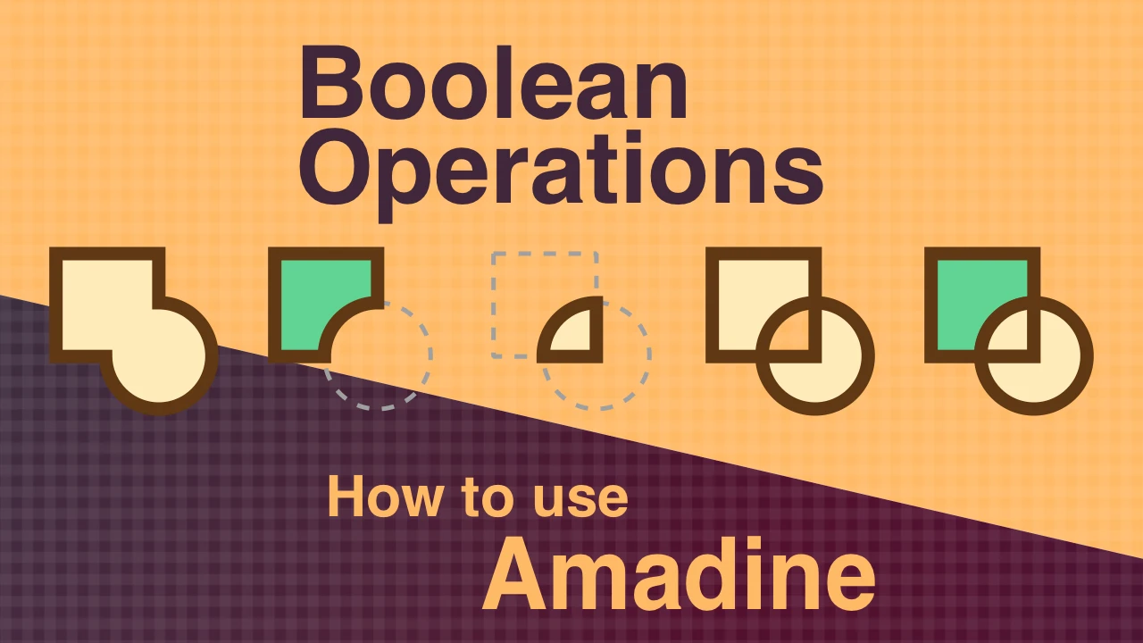 How to use the Boolean Operations in Amadine for iOS