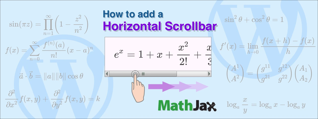 How to add a horizontal scrollbar for the MathJax equation