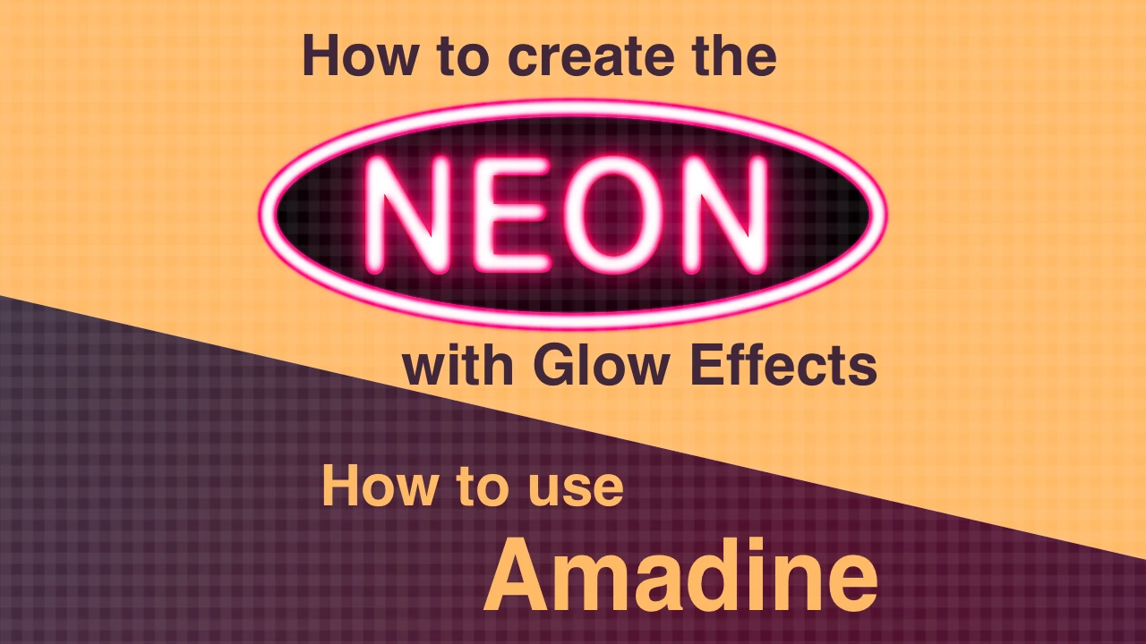 How to create the Neon sign with Glow Effects in Amadine for iOS