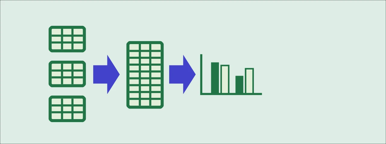 How to create an easy-to-update chart using PivotTables / PivotChart from data combined by Power Query