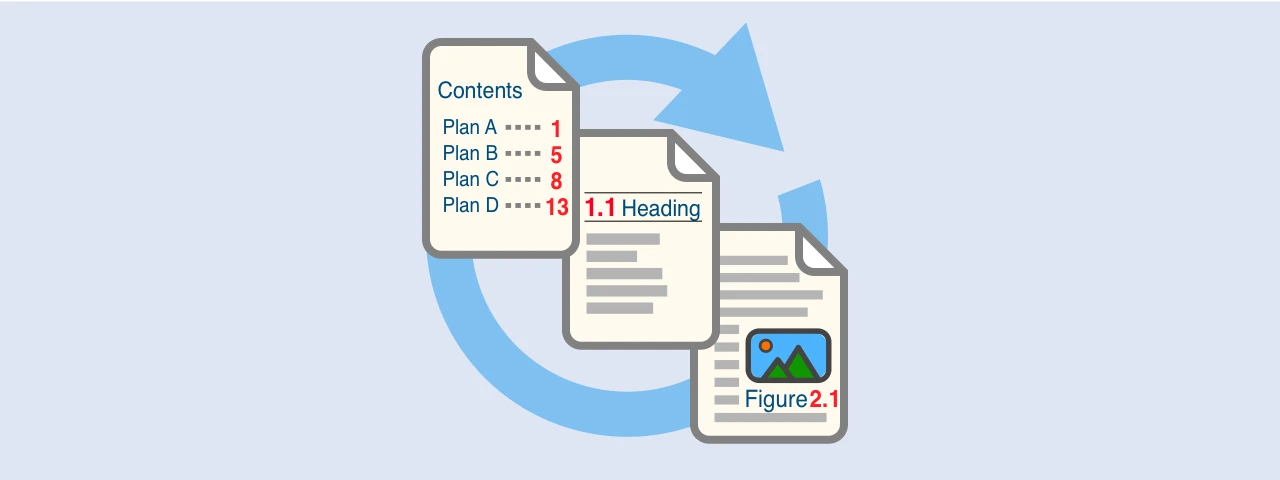 How to refresh the caption numbers, heading numbers, and table of contents in Microsoft Word